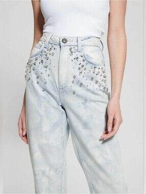 Guess Womans High Rise Mom Jeans